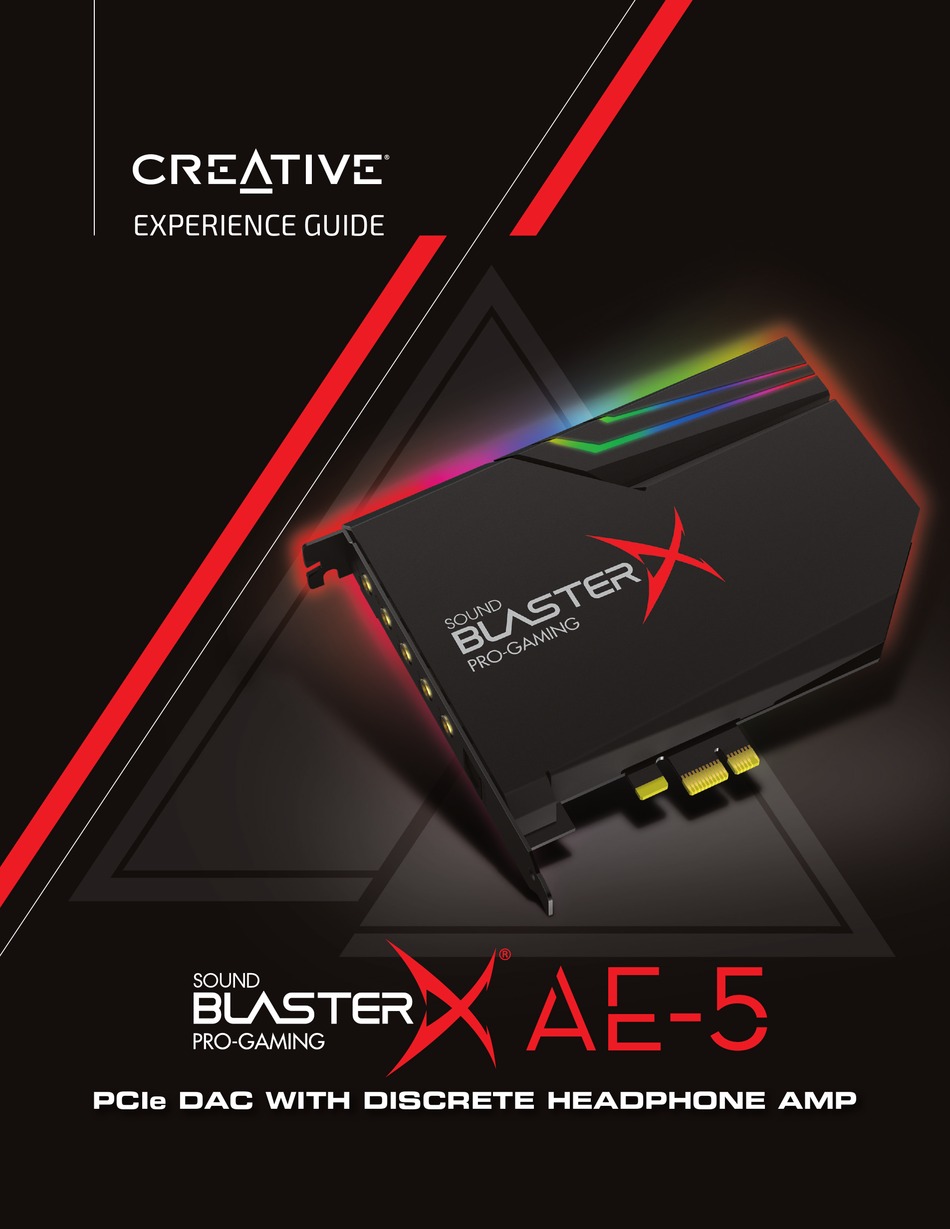 Creative Sound Blaster Ae 5 Experience Manual Pdf Download Manualslib