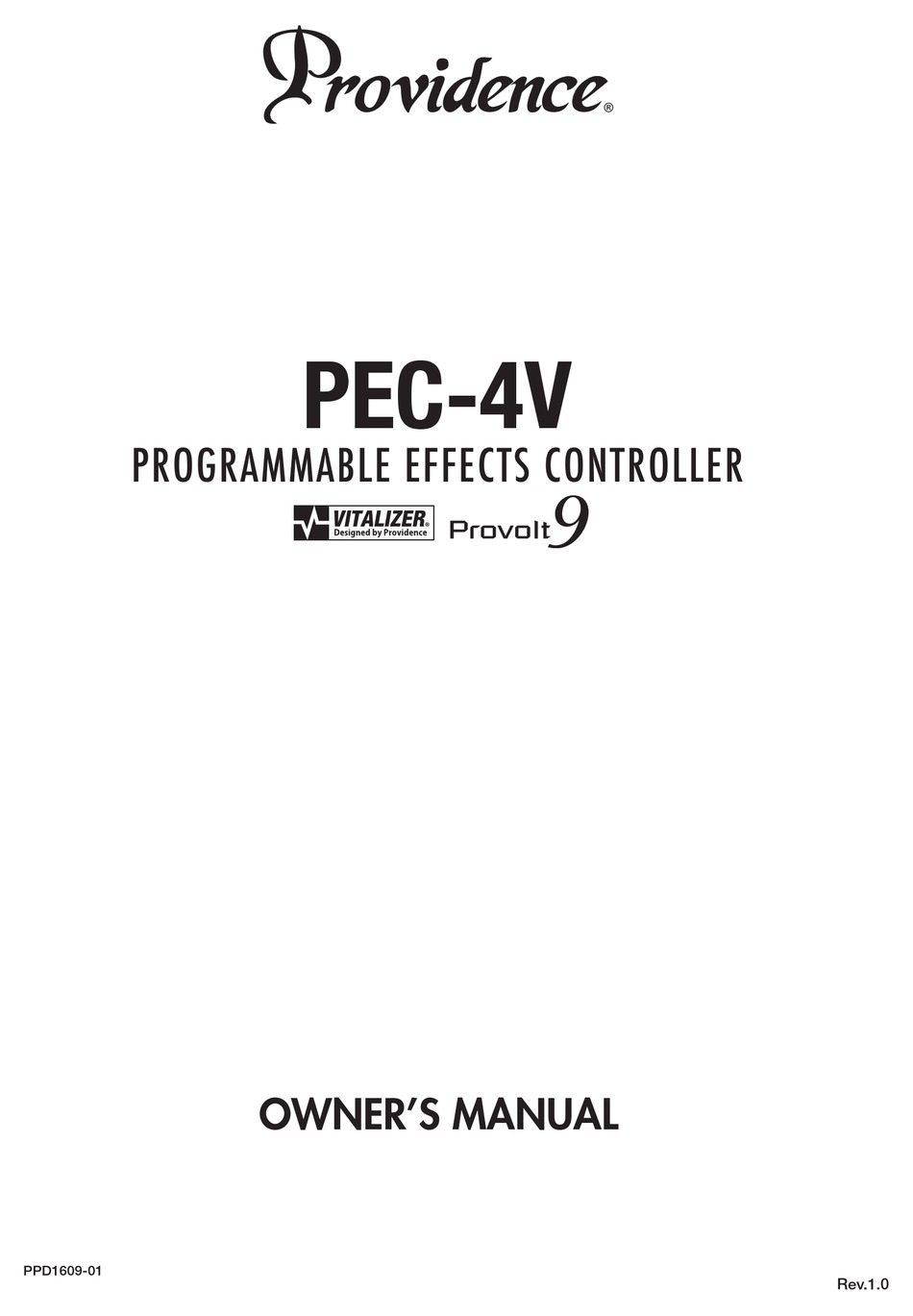 PROVIDENCE PEC-4V OWNER'S MANUAL Pdf Download | ManualsLib