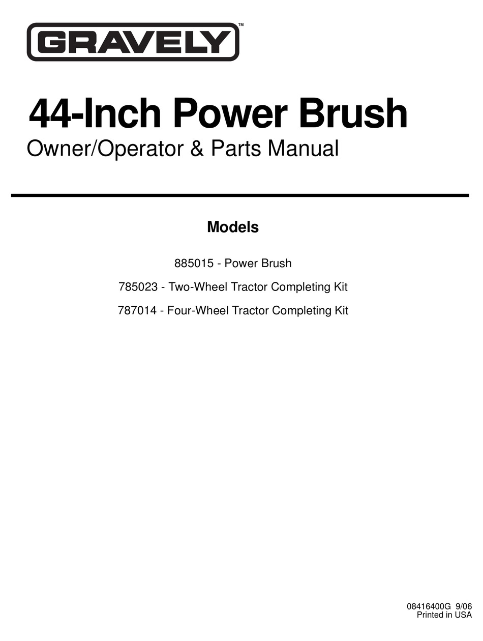 GRAVELY 885015 OPERATOR AND PARTS MANUAL Pdf Download ManualsLib