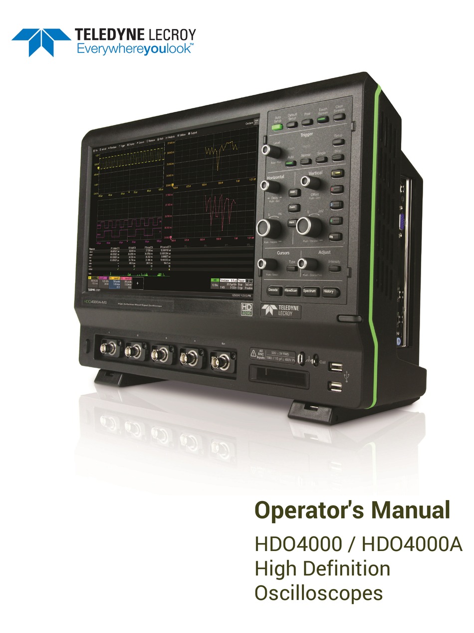 Teledyne Lecroy Hdo Operator S Manual Pdf Download Manualslib