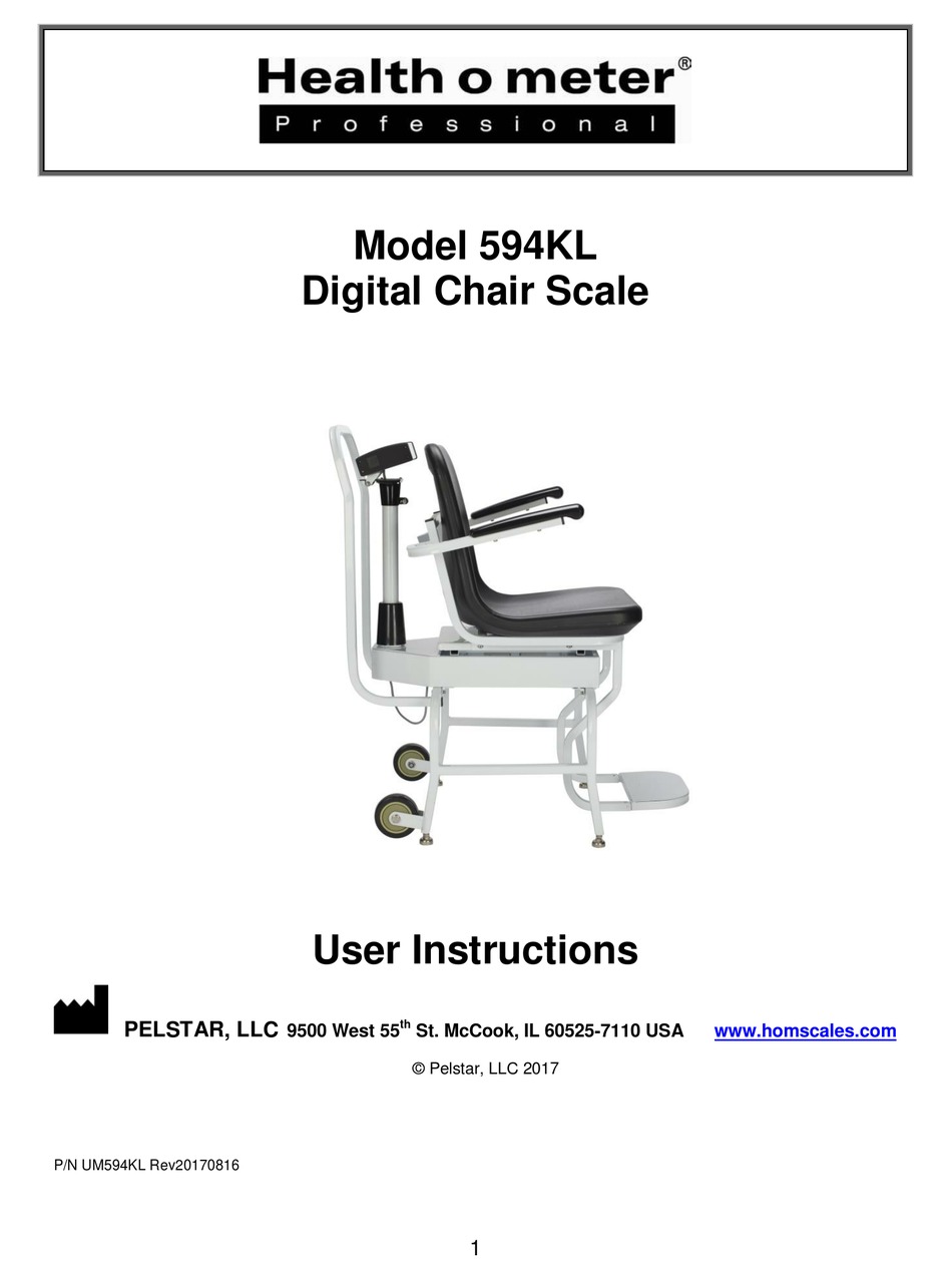 HEALTH O METER 594KL USER INSTRUCTIONS Pdf Download | ManualsLib