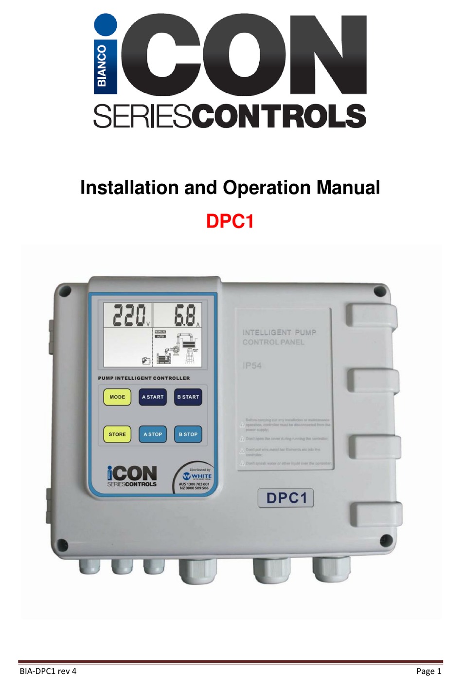 ICON DPC1 INSTALLATION AND OPERATION MANUAL Pdf Download ManualsLib