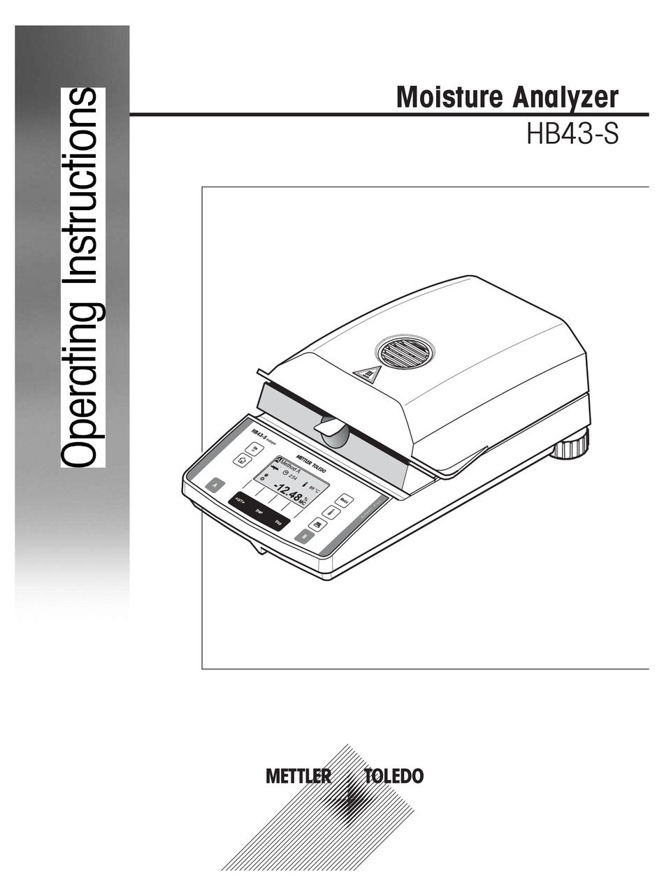 METTLER TOLEDO HB43-S OPERATING INSTRUCTIONS MANUAL Pdf Download
