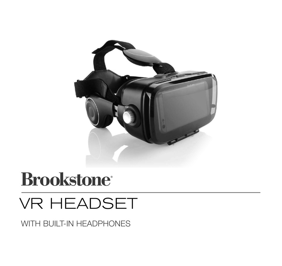 Using The Vr Headset Brookstone 320195 Instructions Manual Page