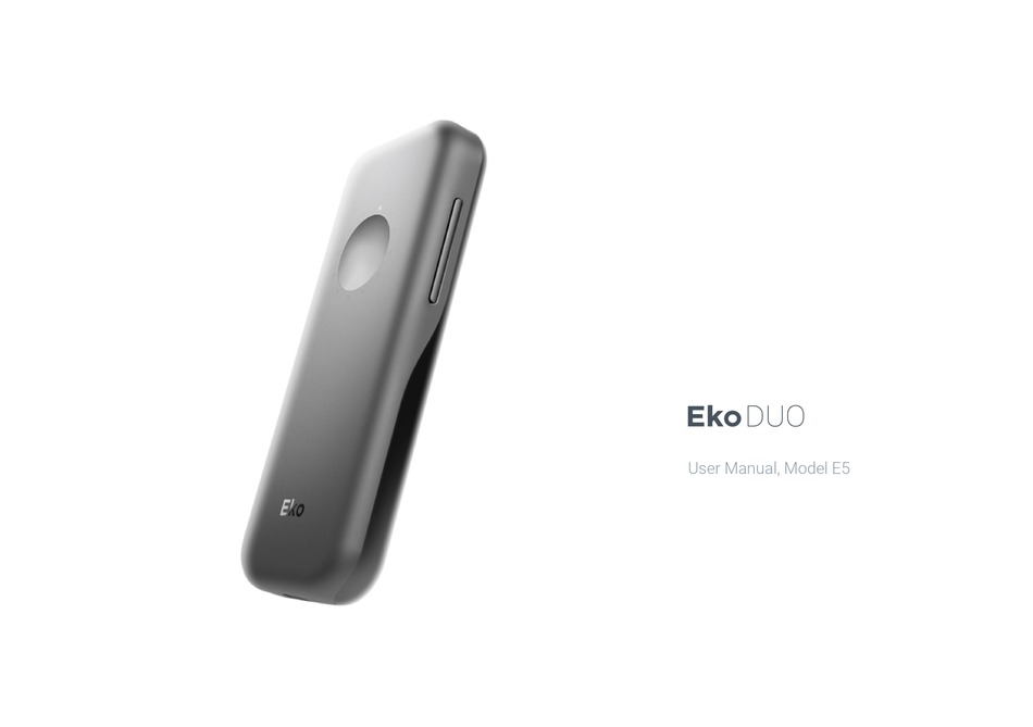 EKO DEVICES DUO E5 USER MANUAL Pdf Download ManualsLib