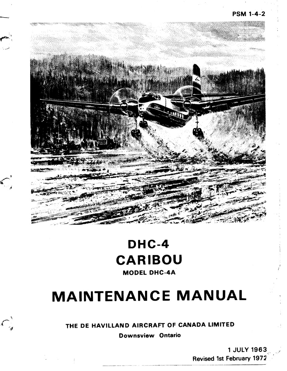 DE HAVILLAND DHC-4 CARIBOU MAINTENANCE MANUAL Pdf Download | ManualsLib