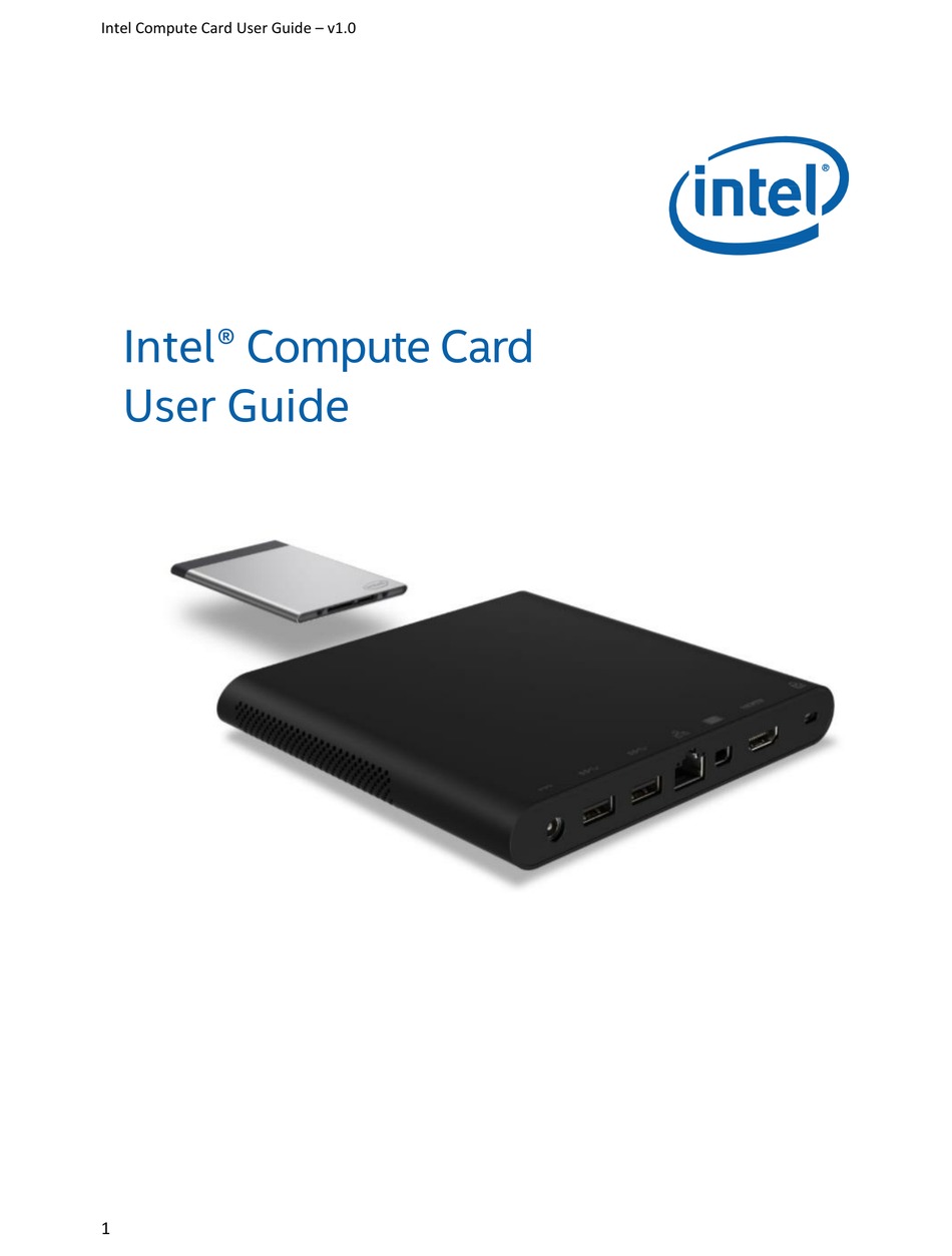 INTEL COMPUTE CARD USER MANUAL Pdf Download | ManualsLib