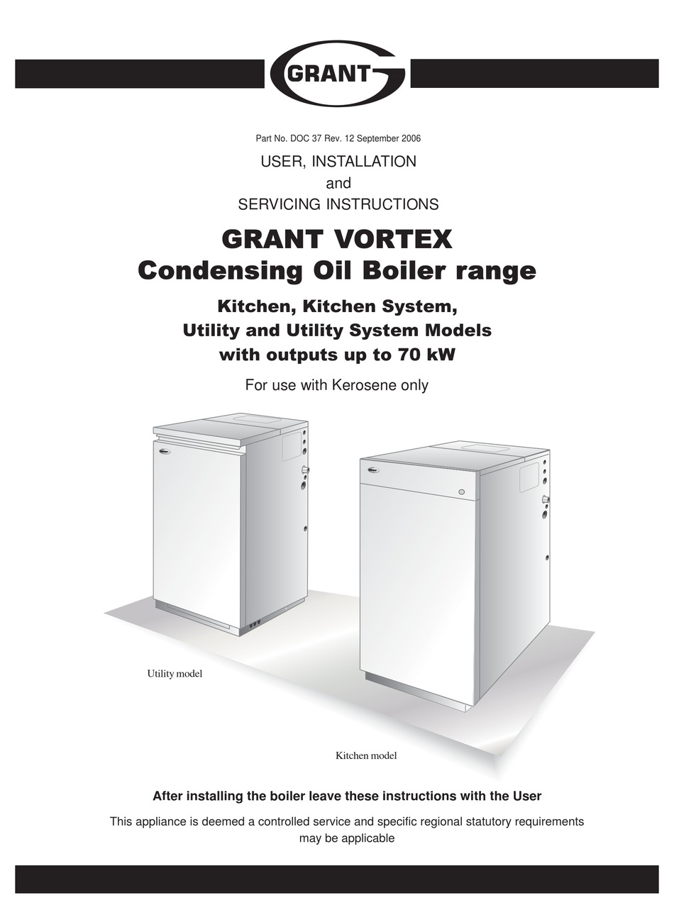 Grant Vortex 15 26 User Installation