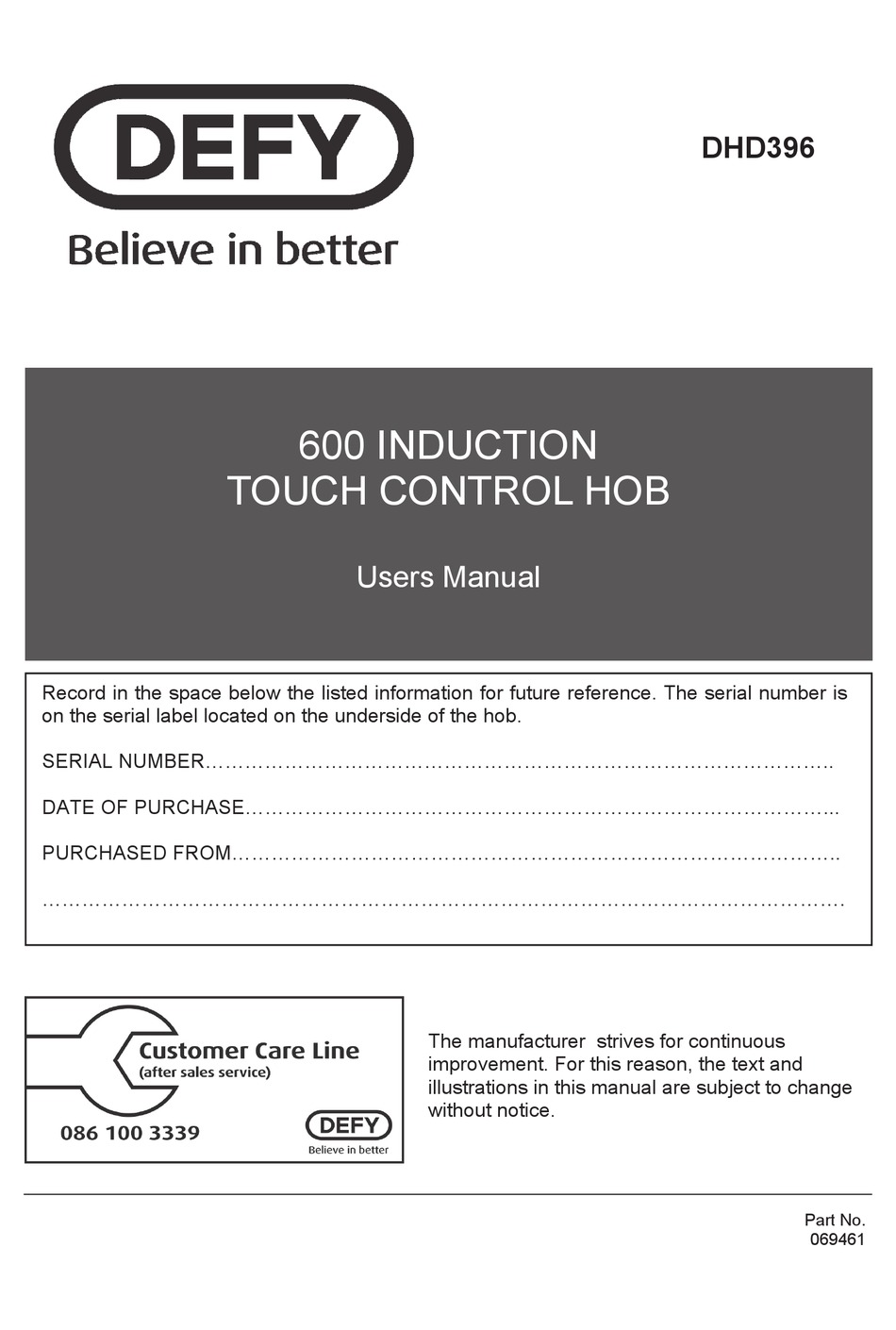 defy 600 extractor fan manual