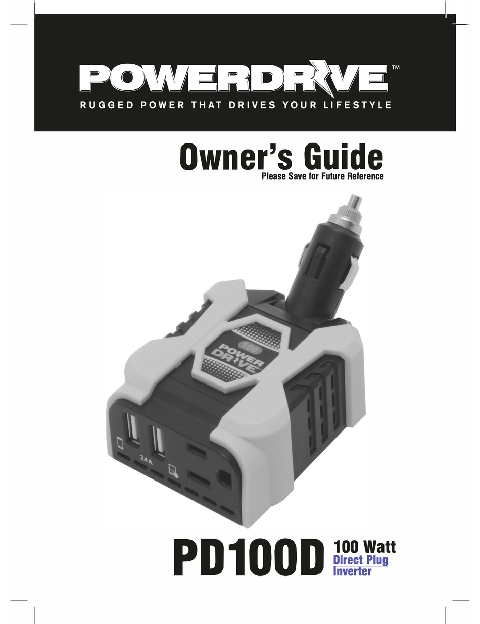 POWERDRIVE PD100D OWNER'S MANUAL Pdf Download ManualsLib