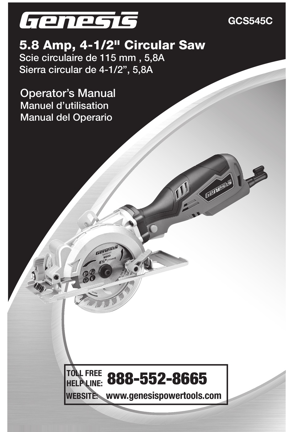 genesis amp compact circular saw gcs545c