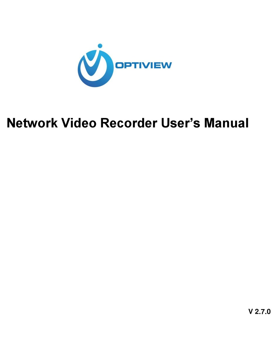 OPTIVIEW NVR16P164K USER MANUAL Pdf Download ManualsLib