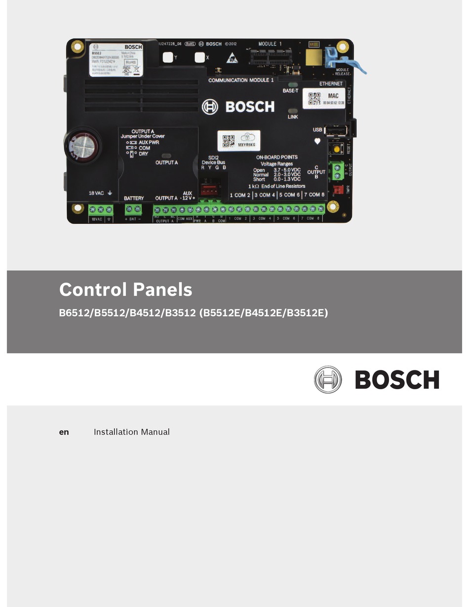 BOSCH B6512 INSTALLATION MANUAL Pdf Download | ManualsLib