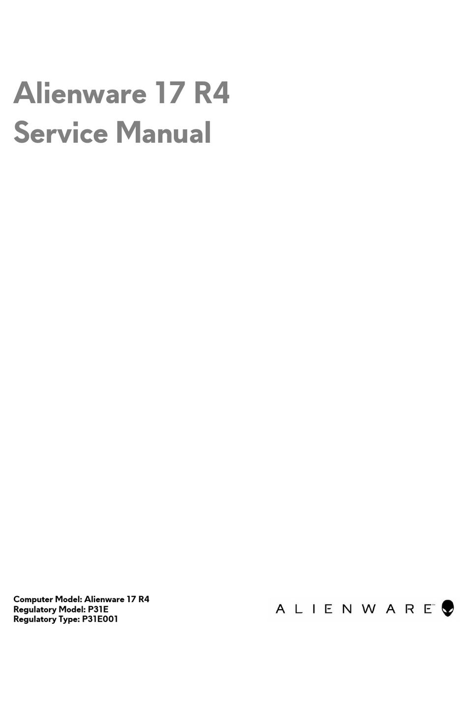 Dell Alienware 17 R4 Service Manual Pdf Download Manualslib