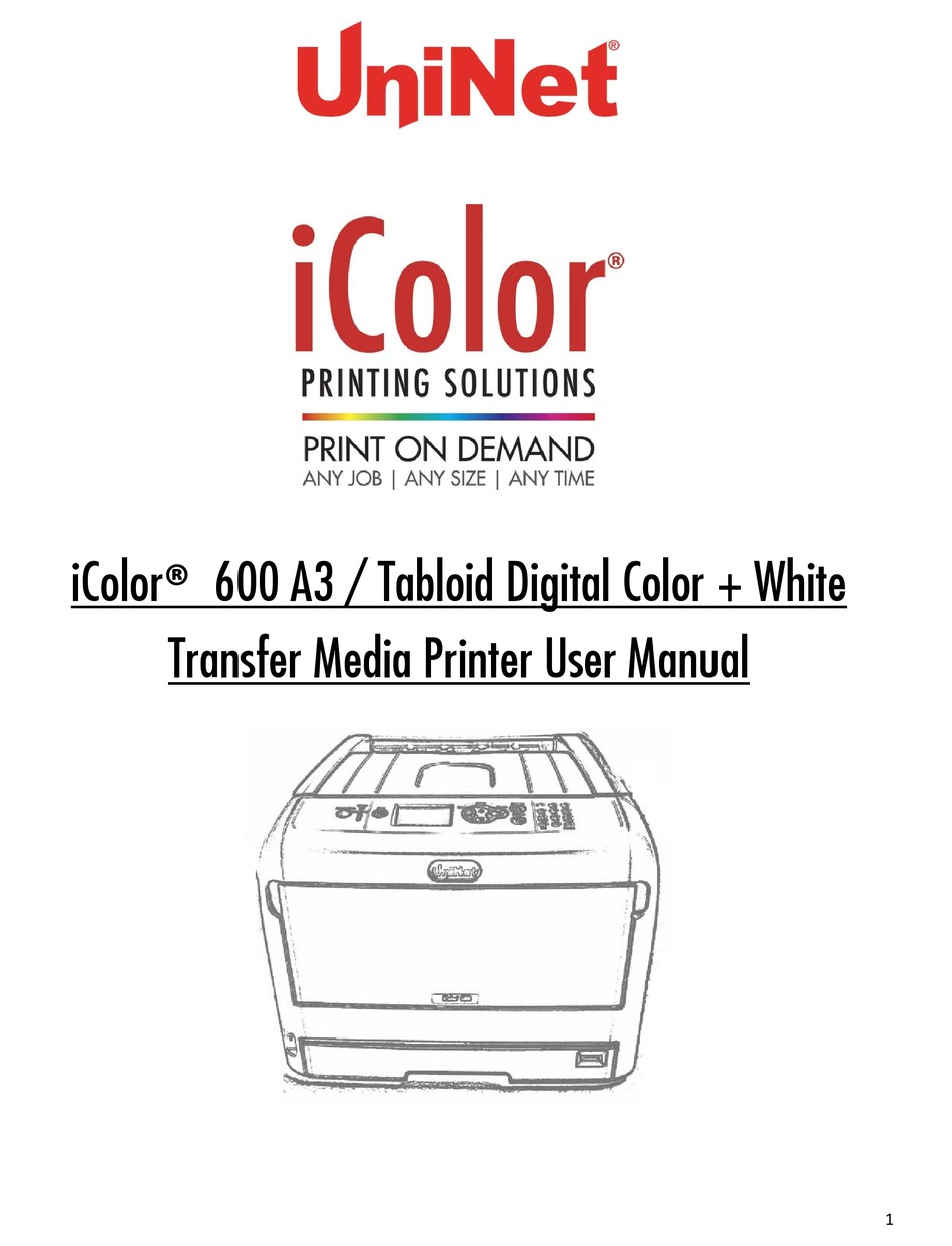 UNINET ICOLOR 600 USER MANUAL Pdf 