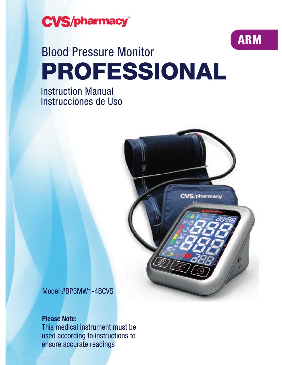 Cvs Digital Blood Pressure Monitor Model Kd 556 Manual