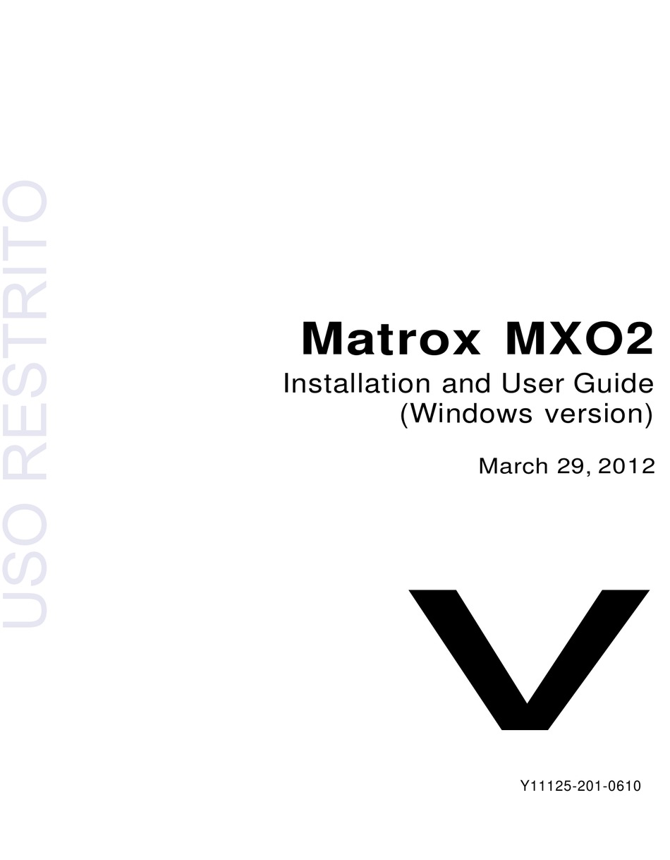 matrox vfw software codecs windows 10
