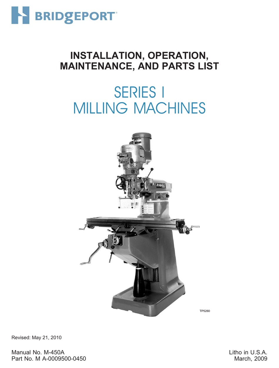 Bridgeport Series I Mill Installation & Maintenance Manual   1  *153 Operation 