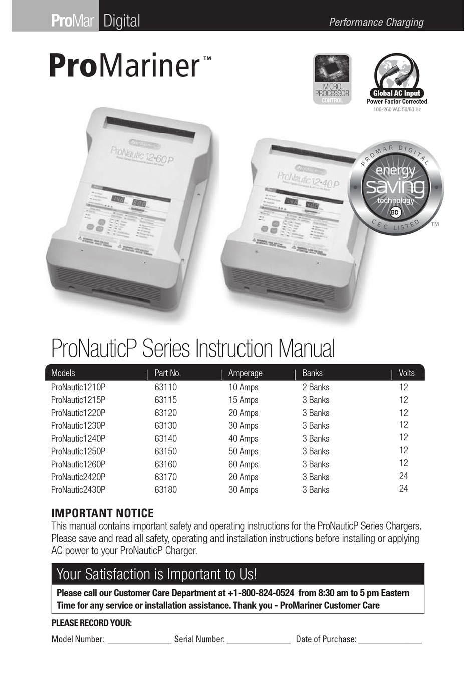 PROMARINER PRONAUTIC1210P INSTRUCTION MANUAL Pdf Download ManualsLib