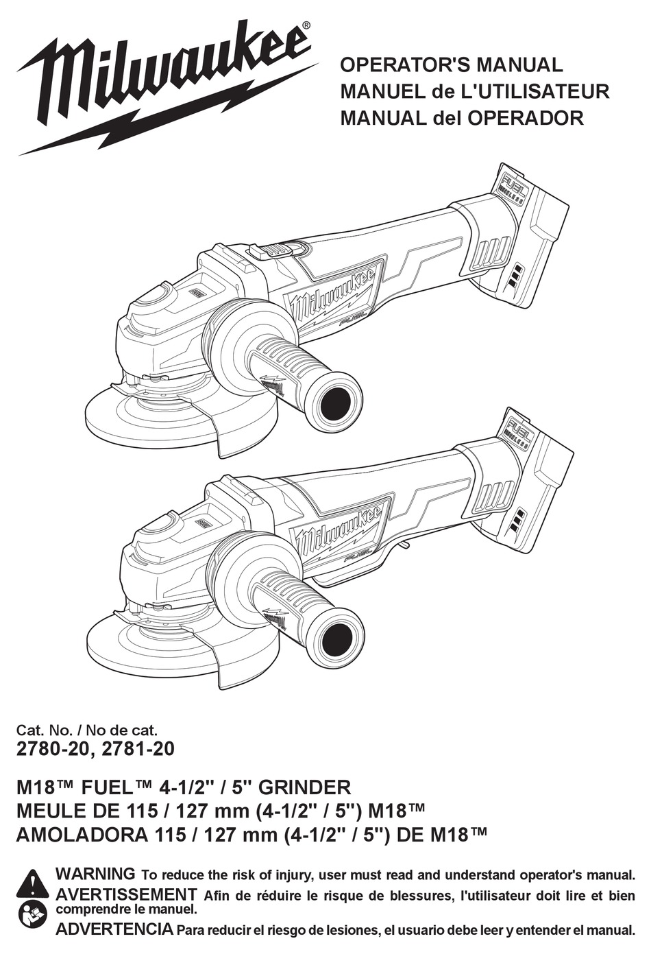 MILWAUKEE M18 OPERATOR'S MANUAL Pdf Download | ManualsLib