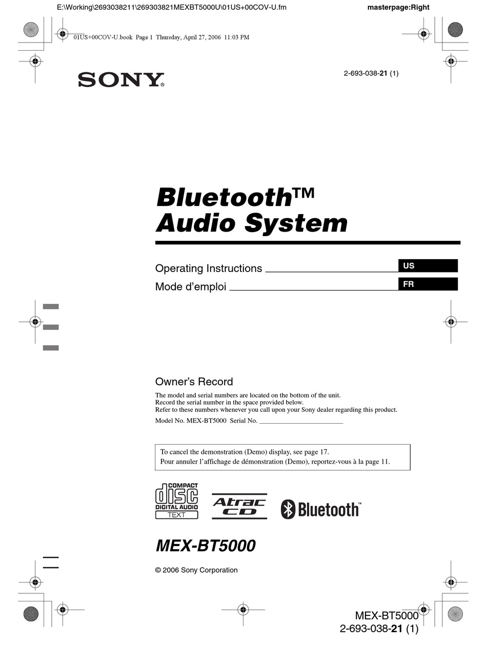 SONY MEXBT5000 OPERATING INSTRUCTIONS MANUAL Pdf Download ManualsLib
