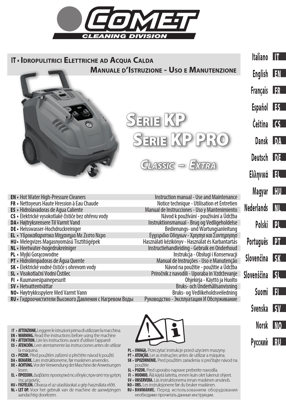 Comet Kp Classic Instruction Manual Pdf Download Manualslib