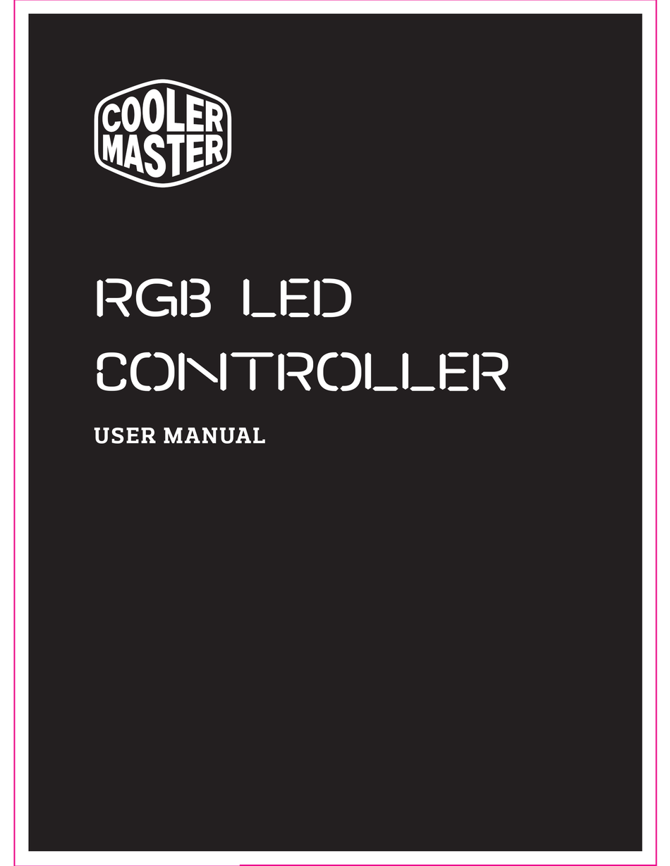 Cooler Master Rgb Led Controller User Manual Pdf Download Manualslib