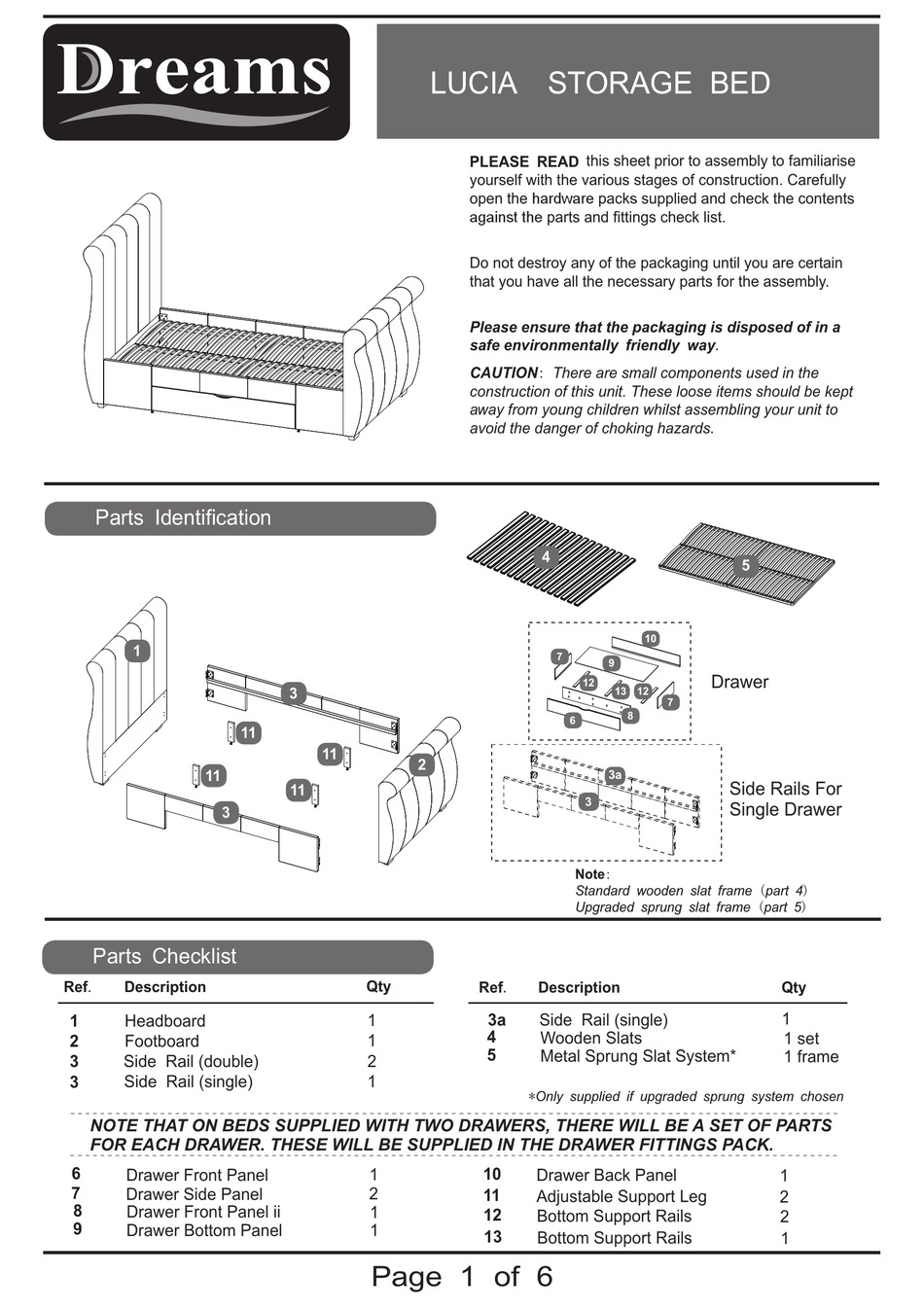DREAMS LUCIA ASSEMBLY MANUAL Pdf Download ManualsLib