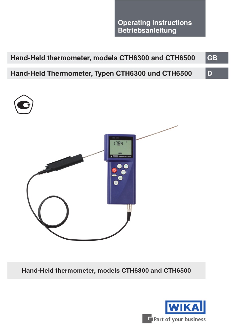 WIKA CTH6200 Handheld Thermometer, Precision Thermometers