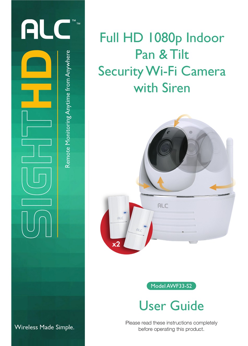 Alc wireless pan & tilt sales security camera