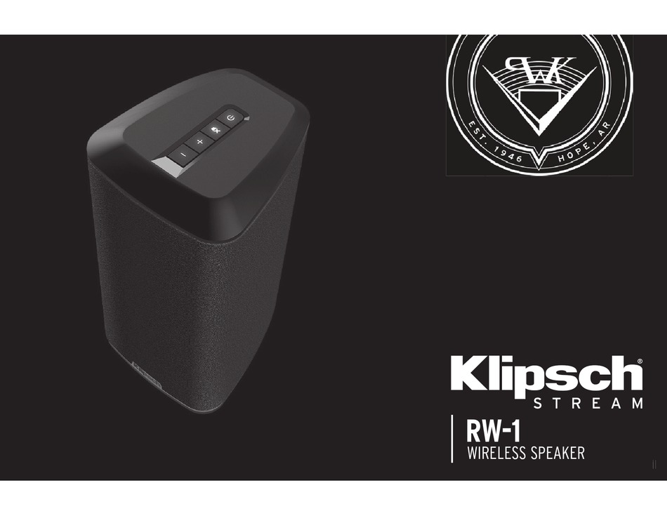 KLIPSCH RW-1 USER MANUAL Pdf Download 