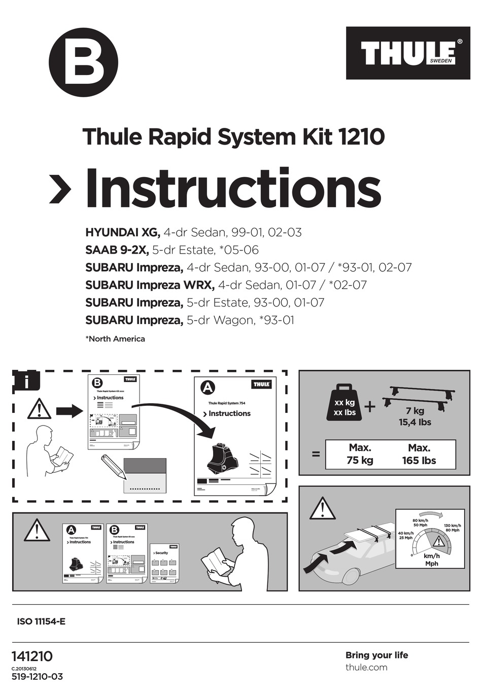 THULE 1210 INSTRUCTION MANUAL Pdf Download ManualsLib