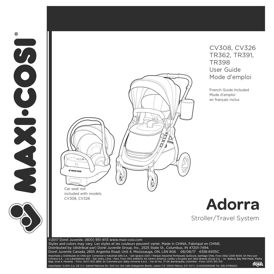 Maxi Cosi Cv308 User Manual Pdf Download Manualslib