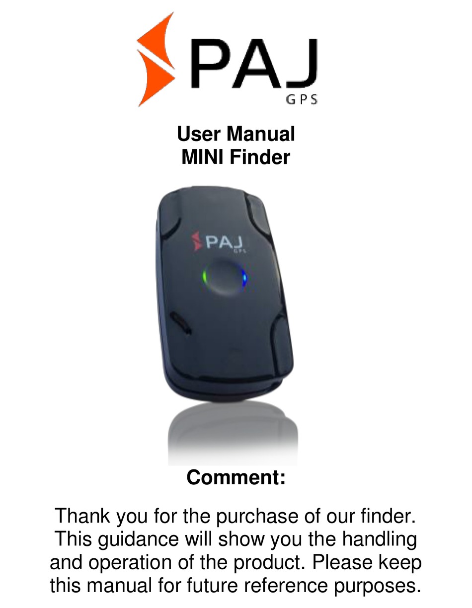 PAJ GPS CAR FINDER MANUAL Pdf Download