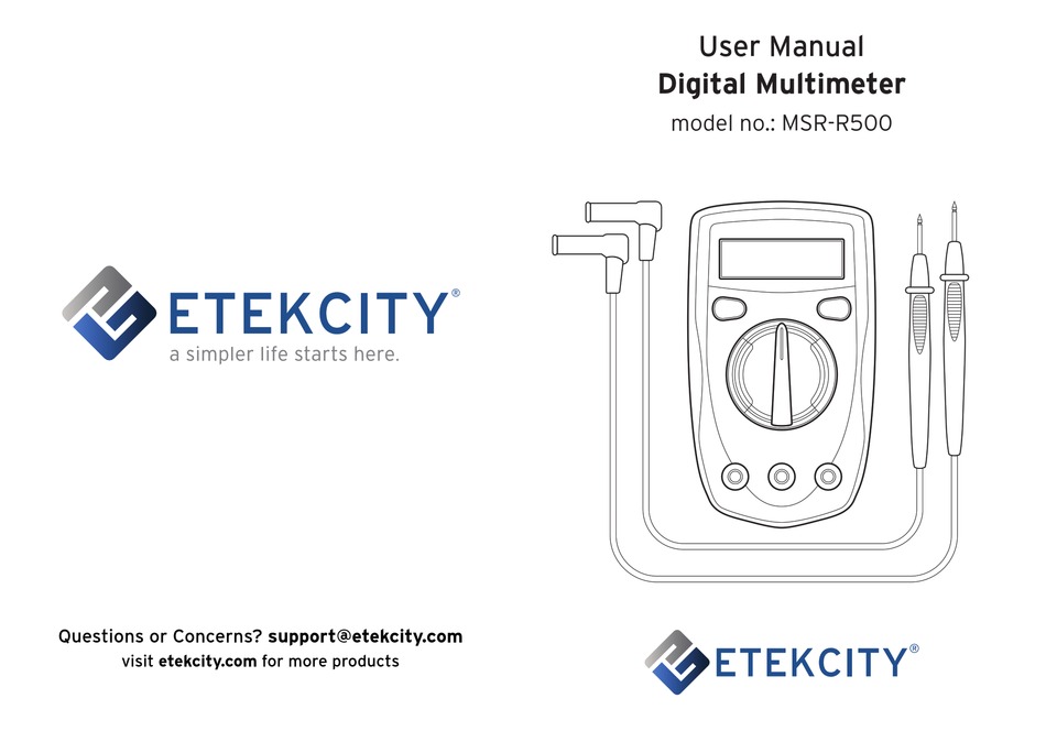 ETEKCITY MSR-R500 USER MANUAL Pdf Download | ManualsLib