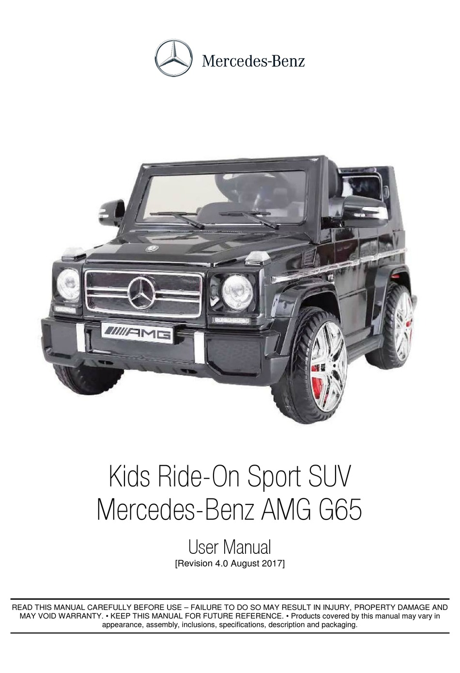 Mercedes g65 amg 12v electric battery on sale manual