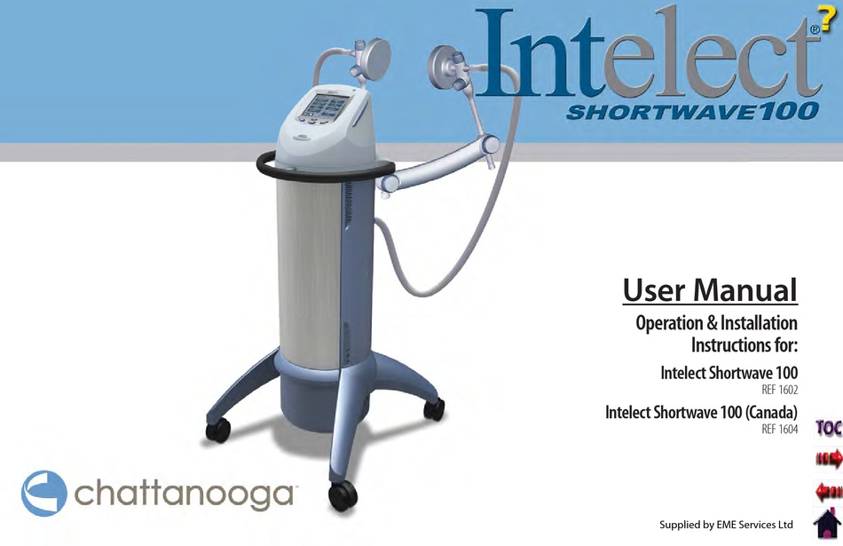 CHATTANOOGA INTELECT SHORTWAVE 100 USER MANUAL Pdf Download | ManualsLib