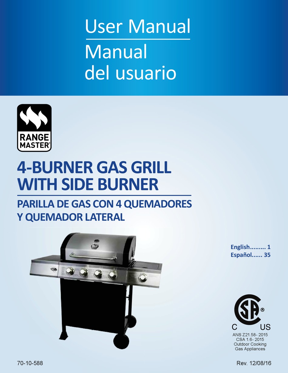 RANGE MASTER 70 10 588 USER MANUAL Pdf Download ManualsLib   Range Master 70 10 588 