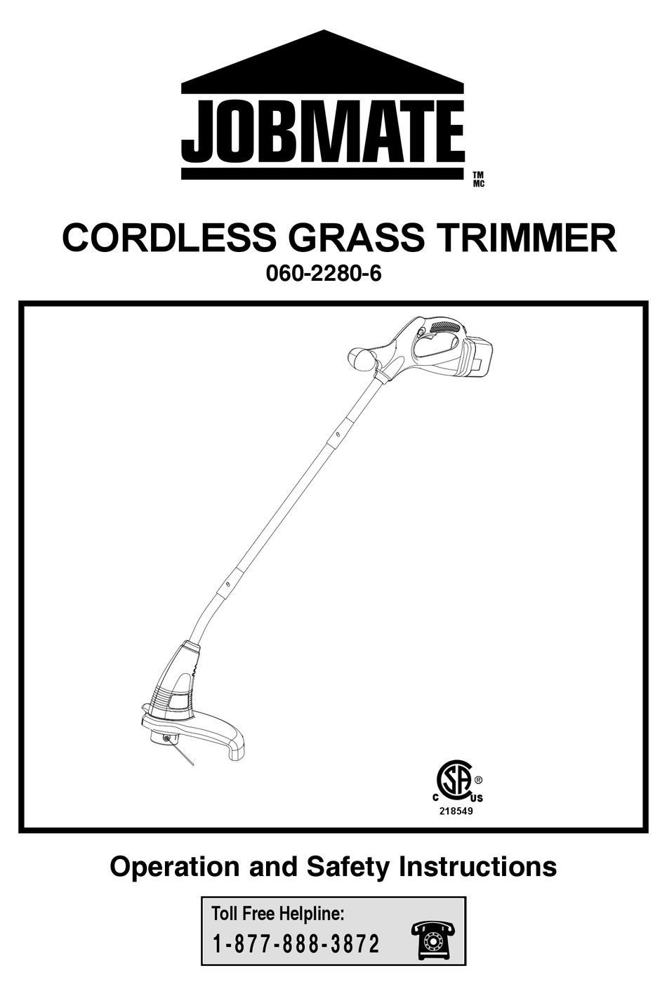 jobmate line trimmer manual