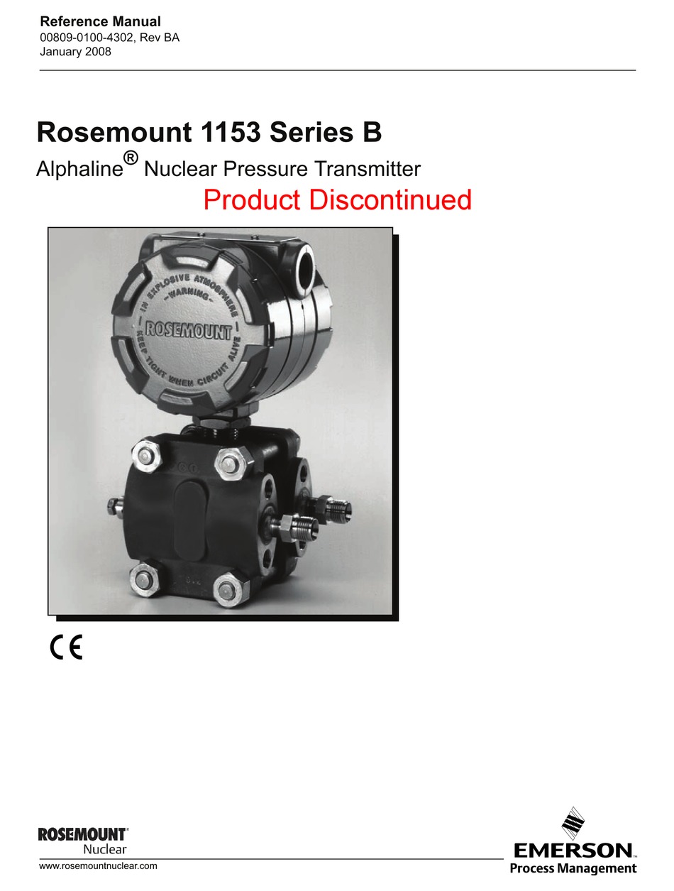 EMERSON ROSEMOUNT 1153 SERIES B REFERENCE MANUAL Pdf Download | ManualsLib