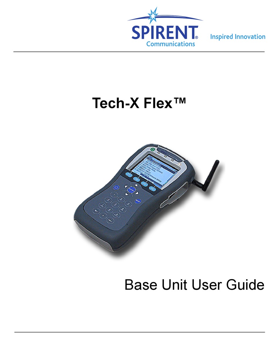 SPIRENT TECHX FLEX USER MANUAL Pdf Download ManualsLib