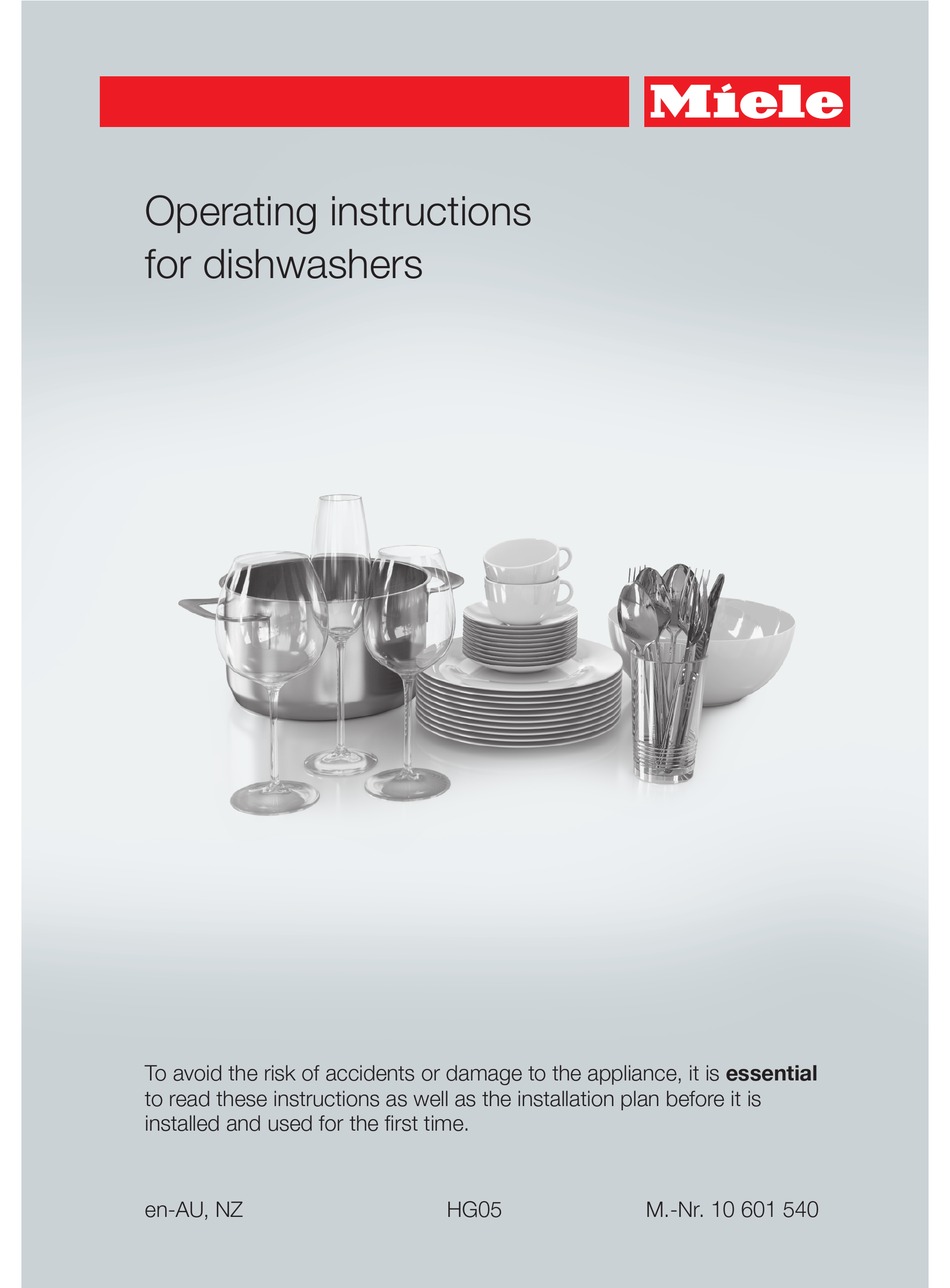 MIELE HG05 OPERATING INSTRUCTIONS MANUAL Pdf Download ManualsLib