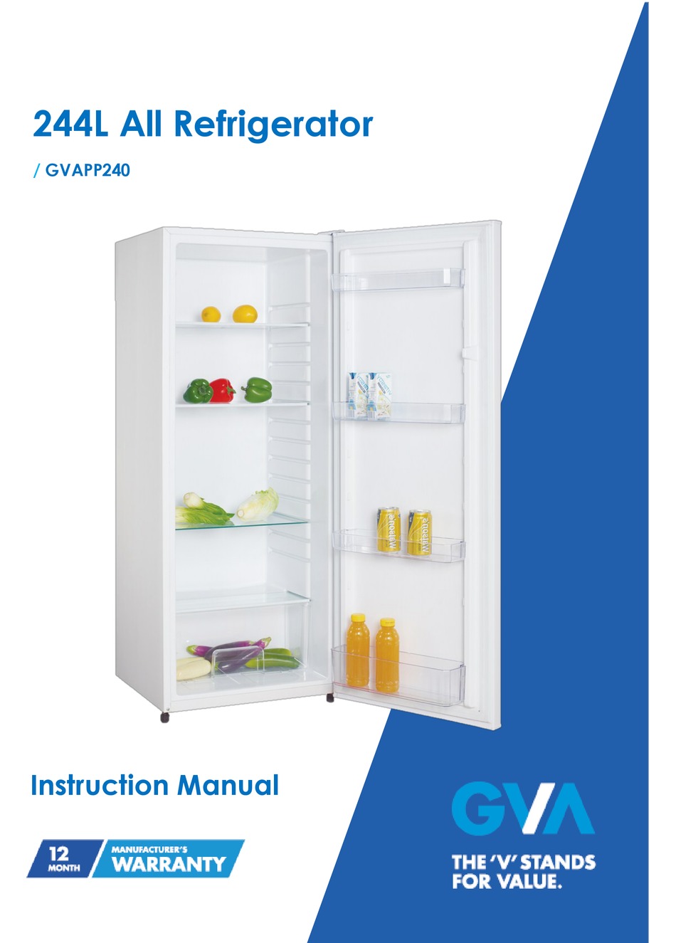 gva 67l bar fridge