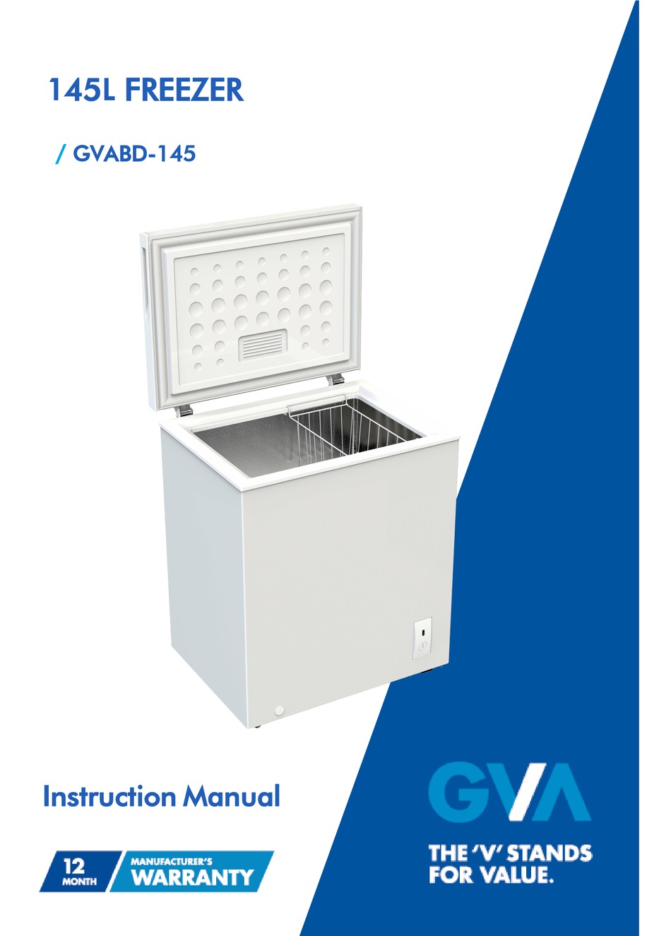 gva 145l chest freezer