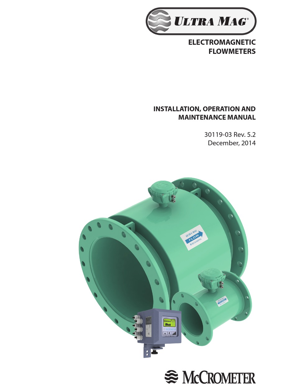 MCCROMETER ULTRA MAG INSTALLATION, OPERATION AND MAINTENANCE MANUAL Pdf