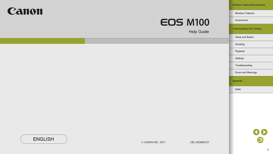 CANON EOS M100 HELP MANUAL Pdf Download | ManualsLib
