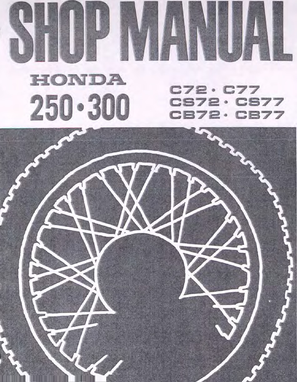 HONDA CB72 SHOP MANUAL Pdf Download | ManualsLib