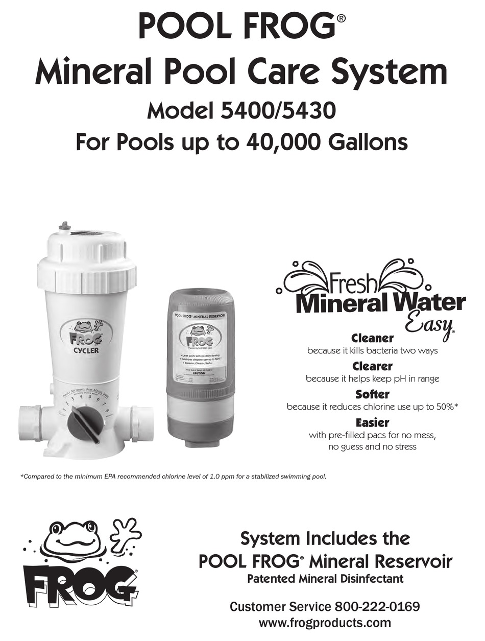 FROG POOL 5400 MANUAL Pdf Download ManualsLib