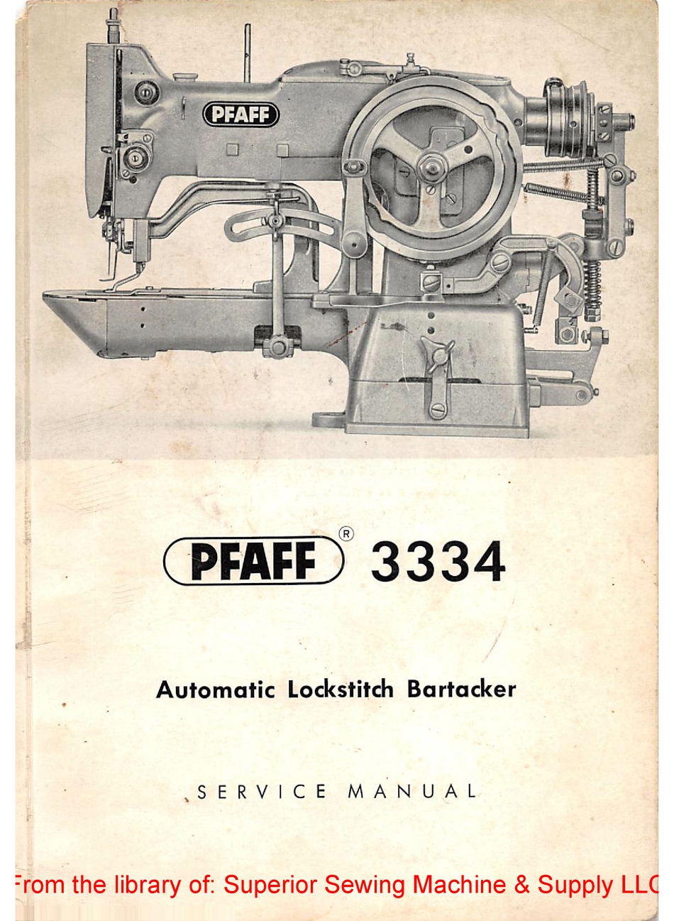 PFAFF 3334 SERVICE MANUAL Pdf Download ManualsLib