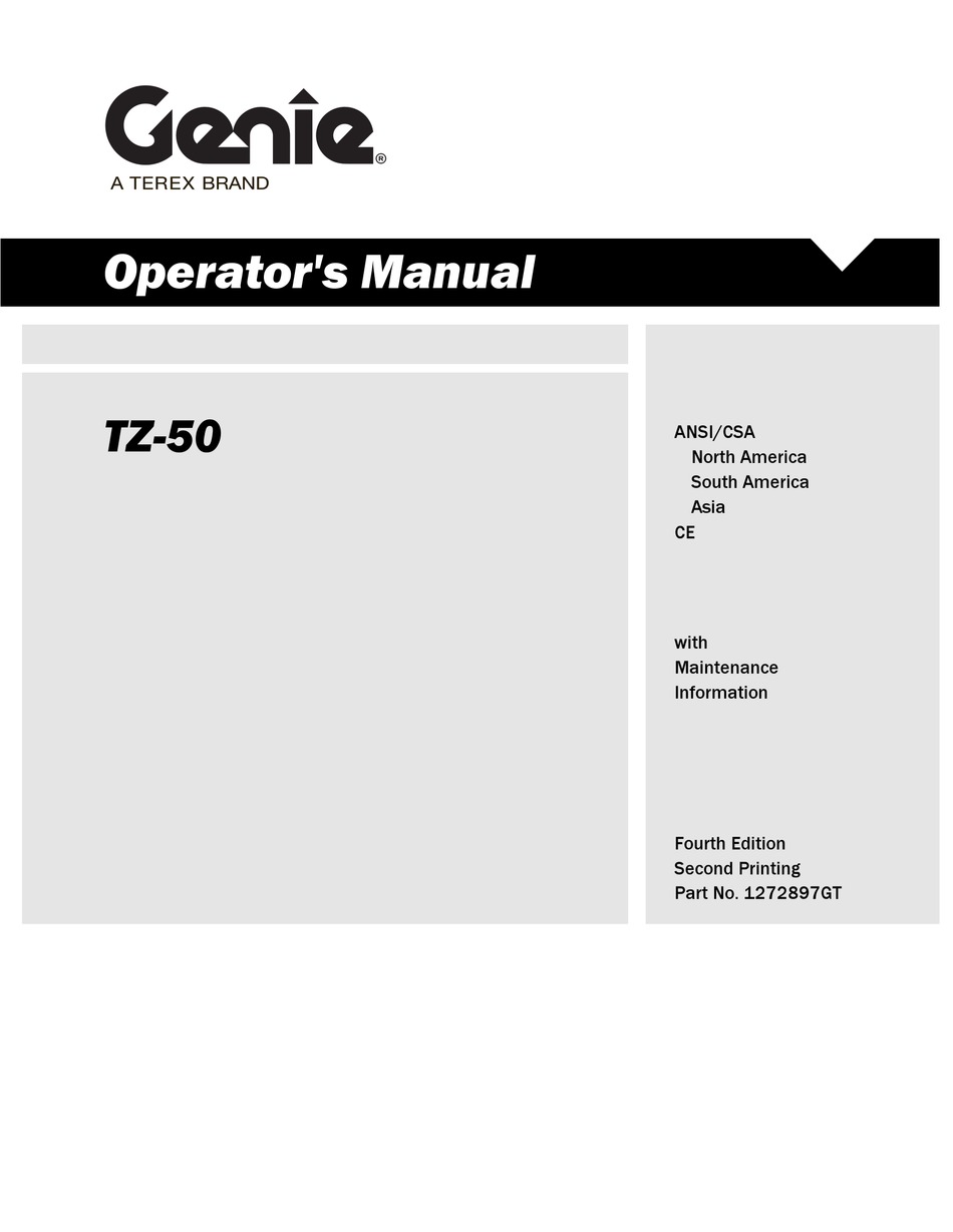 GENIE TZ50 OPERATOR